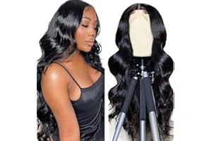 AiPliantfis Lace Front Wig Perruque Femme Naturelle Brésilien T Part Body Wave Wig Human Hair Pre Plucked Natural Hairline With Baby Hair Remy Hair Unprocessed Virgin Hair Wig for Women 14 Pouce
