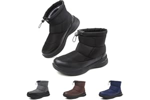 Hanani Homme Bottes de Neige Fourré Chaude Bottines Hiver Antidérapant Confort Chaussures Bottes d'hiver Randonnée