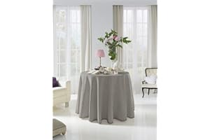 Acomoda Textil - Falda para Mesa Camilla Terciopelo, Redonda - Rectangular, Suave y Cálida de Invierno. (Redonda 80 cm, Gris)