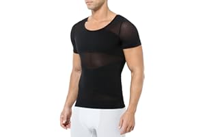 Casey Kevin Débardeur de Compression Homme sans Manche Gainant Minceur sous-vêtements Musculation Sport Top Body Shaper Maillot de Corps Ventre Plat Homme, Noir/Blanc(S-XXL)