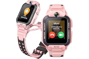 imoo Z7 Kinder Smartwatch, 4G Smartwatch Kinder mit GPS und Telefon, Kids Smart Watch mit HD-Video & Sprachanruf, Kids GPS Uhr, IPX8-Wasserbeständigkeit beim Schwimmen (Hellrosa, Z7)