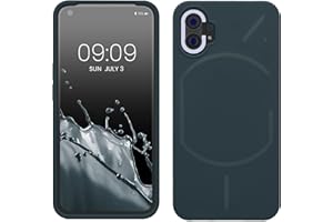 kwmobile Carcasa Compatible con Nothing Phone (1) Funda - Case TPU y Silicona antigolpes - Apto Carga inalámbrica - Pizarra Oscura