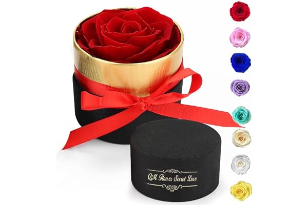 Ranjima Eviga Rosor, Infinity Rose Konserverade Handgjorda Rosor, Roslåda Med Blommor - Gåva Till Mamma, Fru, Flickvän, Kvinnor, Bröllopsdekor, Mors Dag, Födelsedag, Alla Hjärtans