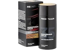 Redenhair - Microfibras Capilares de Queratina con Efecto Redensificador - Color Rubio Claro - Tratamiento Capilar para Hombre y para Mujer - Aportan Densidad y Volumen al Cabello - 23 g