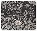 Produktbild Sun and Moon Mouse Pad, Ornamental Mandala Motifs and Celestial Boho Figures Illustration, Standard Size Rectangle Non-Slip Rubber Mousepad, Charcoal Grey and Beige