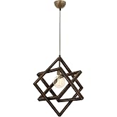 Avonni AV-60160-1E Vintage Veneer Modern Chandelier, E27, Wood, Metal, 30 Cm