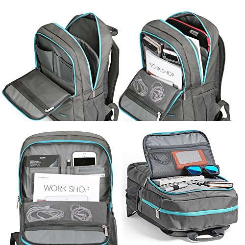 JSVER MacBook Pro 15 Rucksack oder andere Laptops/ Notebooks bis 15,6 Zoll Business Laptop Notebook Rucksack Tagesrucksack für unterwegs, Spritzwasserfest - 6
