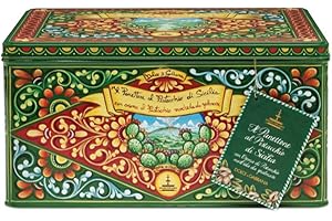 AMANTI TASTE AND PASSION Panettone Artigianale al Pistacchio di Sicilia | Crema Spalmabile | Dolce & Gabbana | Spalmino Omaggio | 600g | Scatola da Collezione in Latta | Fiasconaro | Idea Regalo