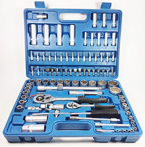 Craft-Equip 94 tlg Steckschlüssel-Satz Ratschenkasten Nusskasten Werkzeug Koffer