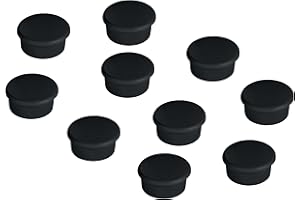 FRANKEN HM10 10 Lot de 10 aimants ronds de haute qualité pour tableau magnétique, tableau blanc ou réfrigérateur au bureau, à l'école ou à la maison 13 mm Noir
