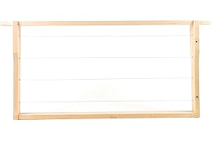 BIENEN SCHMIDT 40x Zander Rähmchen/Rahmen Hoffmann-Seiten aus LINDENHOLZ fertig montiert waagerechte Drahtung, Europa- Qualität, mit Edelstahldraht und Messingösen, geleimt und getackert 477 x 220 mm