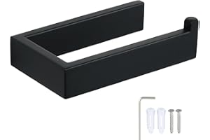 SAYAYO Portarollos Papel Higiénico, Soporte Papel Higienico Negro Porta Rollos de Papel Higienico Toalleros de Baño Acero Inoxidable para Baño y Cocina, EGKN2211-B