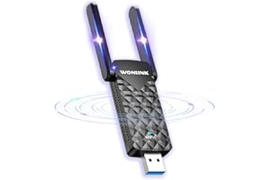 WONLINK Newest WiFi Dongle for PC, WiFi6 WiFi Adapter 1800Mbps Dual Band 2.4GHz&5.8GHz, USB3.0 Wireless Adapter for PC/Desktop/Tablet/Laptop, Network Adapter Support Windows 11/10
