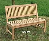 gartenbank ohne armlehne akazie stabile Ausführung Teakholzbank Kingsbury Bank ohne Armlehnen, 60x90x120cm, 75% maschinengefertigt, 25% Handarbeit, ofengetrocknet, aus nachhaltig bewirtschafteten Plantagenbau