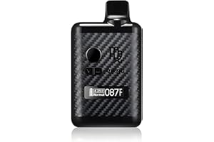 FOXFIVES Virgo Portable Dry Herb Vaporizer Cannabis for Aromatherapy Ceramic Heating Chamber, OLED Display Precision Temp Control, USB-C Fast Charging, 1300mAh Battery Nicotine Free Empty Device (Black)