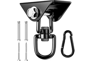 Newaner Hak sufitowy, stal nierdzewna, obciążenie 450 kg, obracanie o 360°, hak do zawieszenia na huśtawce, huśtawce, ręczniku do jogi, worka bokserskiego