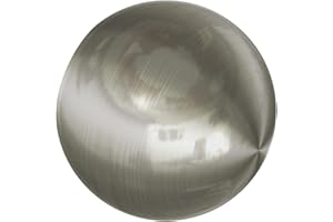 FLAIRDECO Deco Flair 11011627 0239 End Ball for Metal Curtain Rail 16 mm Diameter Stainless Steel Effect – Pack of 2 Set