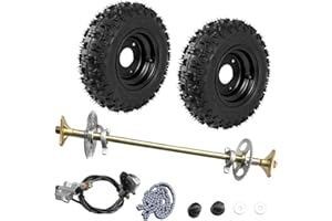 ZHUOTOP 29inch Rear Axle Assembly Wheel Hub Set, Wheel Tires With Rim & Brake Assembly and T8F Chain Suitable for DIY Go Kart Quad, Trike, Drift Bikes