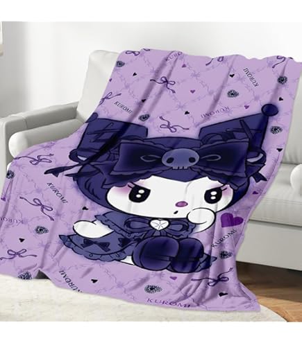 Kuromi Couverture En Polaire Moelleuse Pour Enfants,Couverture Douce En Flanelle Douce Et Confortable Pour Gar Ons Filles Enfants B B S 40 50in