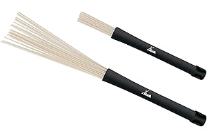 XDrum NJB3 Jazzbesen Nylon-Brushes (Jazz, Big Band, Schlagzeug Drum Besen) blau