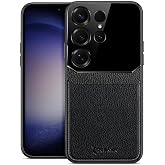 Case Compatible with Zebana Samsung Galaxy S23 Ultra Zebana Lens Leather Case Black