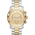 Michael Kors Stainless Steel Runway Analog Gold Dial Men Watch-Mk9075, Multi-Color Band