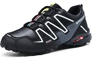 WYUKN Chaussures de VTT Homme,Chaussures de Cyclisme sur Route pour Hommes antidérapants pour Le Cyclismer, Respirantes et Confortables,Black2-45EU