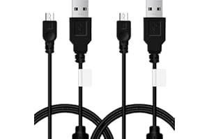 TPFOON Paquete de 2 unidades de cable de carga PS3, cable de sincronización de 3 m, mini cable USB de carga y reproducción para PS Move/PS3/PS3 Slim Wireless Controller