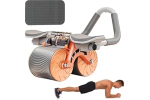VIGOEXPRESS Bauchroller Automatisches Rebound Bauchrad, 2-in-1 Bauchtrainer Plank AB Roller Wheel für Core Trainer, Bauchmuskeltrainer mit Ellenbogenstütze | COREFIT