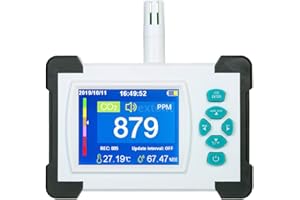 Neues Wasser Group Kohlendioxid-Detektor mit Akku Tragbarer CO2-Meter-Tester-Melder, CO2-Messgerät, Air CO2 Control Life, CO2 Melder,CO2 Messgerät, Gasdetektor, Monitor Gasanalysator