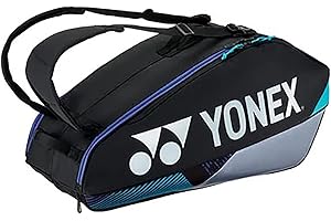 YONEX Pro Racket Bag 92426, czarny/srebrny - torba do badmintona na kilka rakietek z funkcją plecaka i oddzielną kieszenią na buty