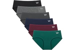 Cholewy Womens Underwear Multipack - Soft and Stretchy Ladies Knickers Comfortable Cotton Pants for Women, Ideal for Daily Wear (Pack of 6)