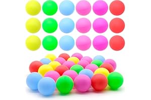 INHEMING 30 Piezas Pelotas de Ping Pong Colores Mezclados,Pelota de Tenis de Mesa,Pelotas de Juguete para Gatos y Niños , 40 mm de Diámetro