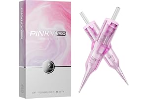 Biomaser Półtrwałe igły do makijażu, 20 sztuk, uniwersalne igły, specjalnie do brwi, ust, estetyki twarzy lub mikropigmentacji skóry głowy (1R0.3)