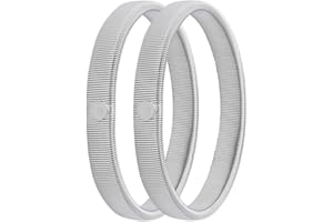 Lansonee 1 Pairs Anti-slip Metal Shirt Sleeve Holders Stretchy Garter Elastic Armbands