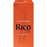 D'Addario Rico Saxophone Reeds - Alto Saksafon i&ccedil;in Kamışlar - Oynama Kolaylığı i&ccedil;in Daha İnce Vamp Kesimi, Net Ses i&ccedil;in Gele