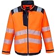 Portwest PW3 Hi-Vis Work Jacket, Size: L, Colour: Orange/Navy, T500ONRL