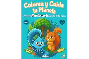 Colorea y Cuida tu Planeta: Actividades Montessori Sostenibles de 3 a 8 años (Miralletra – Montessori · ODS)