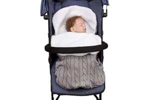 AFINDER Bébé Gigoteuse Poussette Hiver Chanceliere Turbulette Tricot Laine Epais Sac de Couchage Naissance 0-12 Mois Couverture Enveloppement Chaud Nid d'ange Infantile Lange Emmaillotage Landau Siège Auto