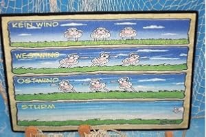 Hösti Teppich DREI Schafe*. Kein Wind, Westwind, Ostwind, Sturm