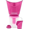 Asbob 3 in 1 steamer for cold and cough, vaporizer steamer for cough,cold and facial, steam inhaler & vapourisers for adults - Pink