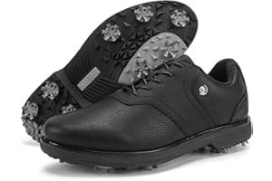 Rhyoam Men Golf Shoes Spikes Male Golf Sneakers Outdoor Walking Shoes for Golfers