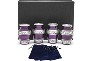 Eternal Harmony Keepsake Urns for Human AshesFor Cremation (Urns Carefully Handcrafted) with Elegant Finishes to Honor Your Loved One Purple