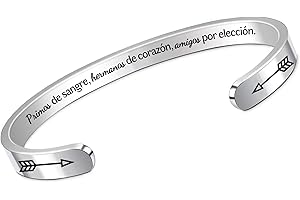 HZBLAZ Puño Brazaletes Amiga Inspirador Hijo Hija Regalos Colega Cumpleaños Alentar Citas Hermana Hermano Pulseras Puño Abierto Ajustables Graduación Grabada Ir A La Universidad Apreciar Recuerdos Navideños