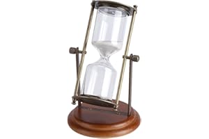SHANRYA Klepsydra Ichiias, 15 minut, metalowy obrotowy, piasek, zegar, klepsydra, ozdoba stołowa