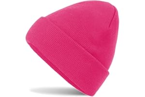 HATSATAR Hatstar Wintermütze | Damen Beanie Mütze | Herren Feinstrick Beanie | für Frauen Männer Unisex | Cuffed Hats Weich & Warm