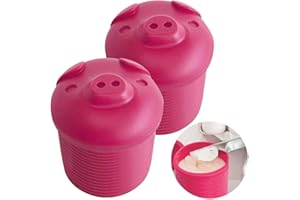 MIOTLSY Grease Strainer - ZSWQ Grease Strainer and Collector for Kitchen,Innovative Cartoon Pig Shaped Silicone for Home Kitchen Oil Storage Bin,2pcs