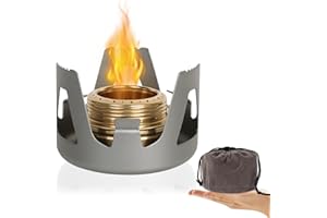 Niuoppy Mini Spirit Burner Alcohol Stove, Ultralight Portable Alcohol Stove Burner, Small Lightweight Camping Stove for Backpacking Hiking Camping (Grey)
