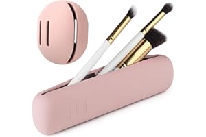 deegbbyi Bolsa para Brochas de Maquillaje, Bolsa Maquillaje Portátil Mujer, Soporte Viaje para Brochas Cosméticos, Estuche Silicona para Pinceles Cosméticos, para Hombres Y Mujeres