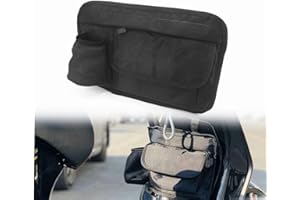 Heinmo Motorcycle Saddlebags Motorcycle Saddle Luggage Bags Storage Bag Decorate Glove Case Box for VES GTS LX LXV Sprint Primavera 50 125 250 300 300ie 250ie Motorcycle Accessories (Black)